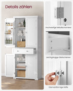 Keukenkast – met planken en lades – Wit