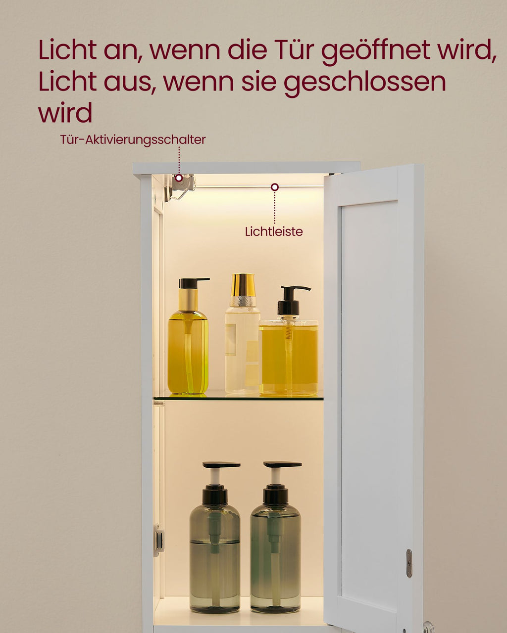 Badkamermeubel – met wolkwitte verlichting