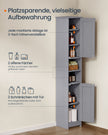 Badkamerkast – Smal en Hoog – 2 Deuren – Verstelbare Planken – 30 x 30 x 170 cm – Duifgrijs