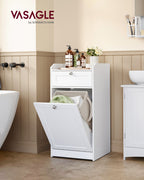 Badkamerkastje – met wasmand – 40 × 40 × 80,2 cm
