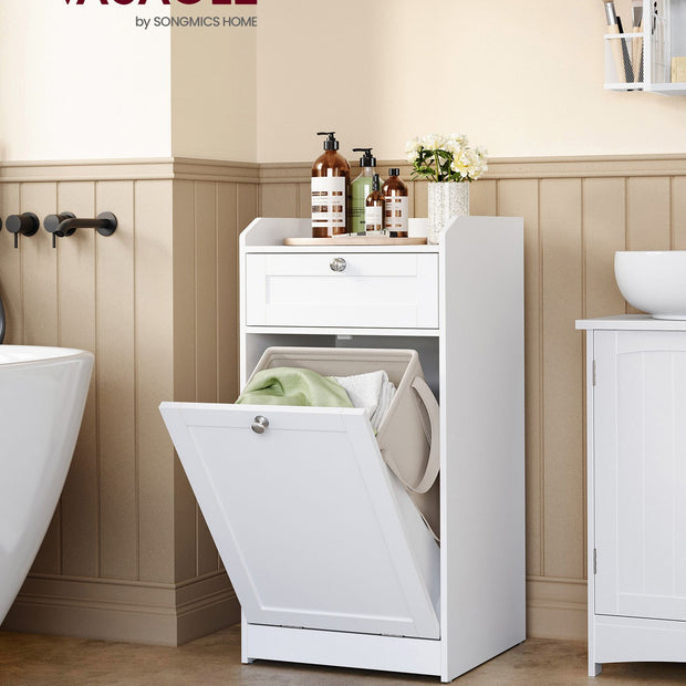 Wasmanden met 2 uitneembare manden – Waterafstotende coating – Versterkte panelen – Veiligheidsmechanisme met anti-kantelkit