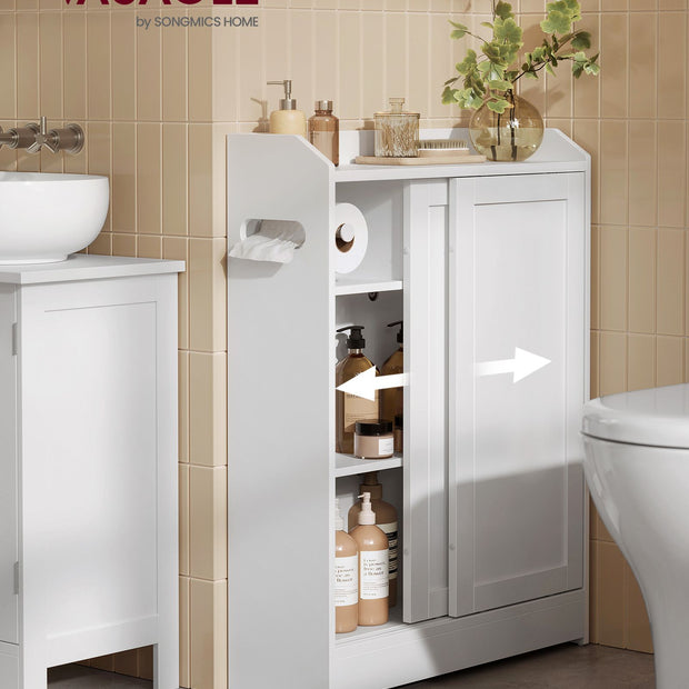 Badkamermeubel – verstelbare planken – wolkwit