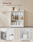 Badkamerkast - Schuifdeuren - Met Toiletrolhouder - Smal - Wolkenwit