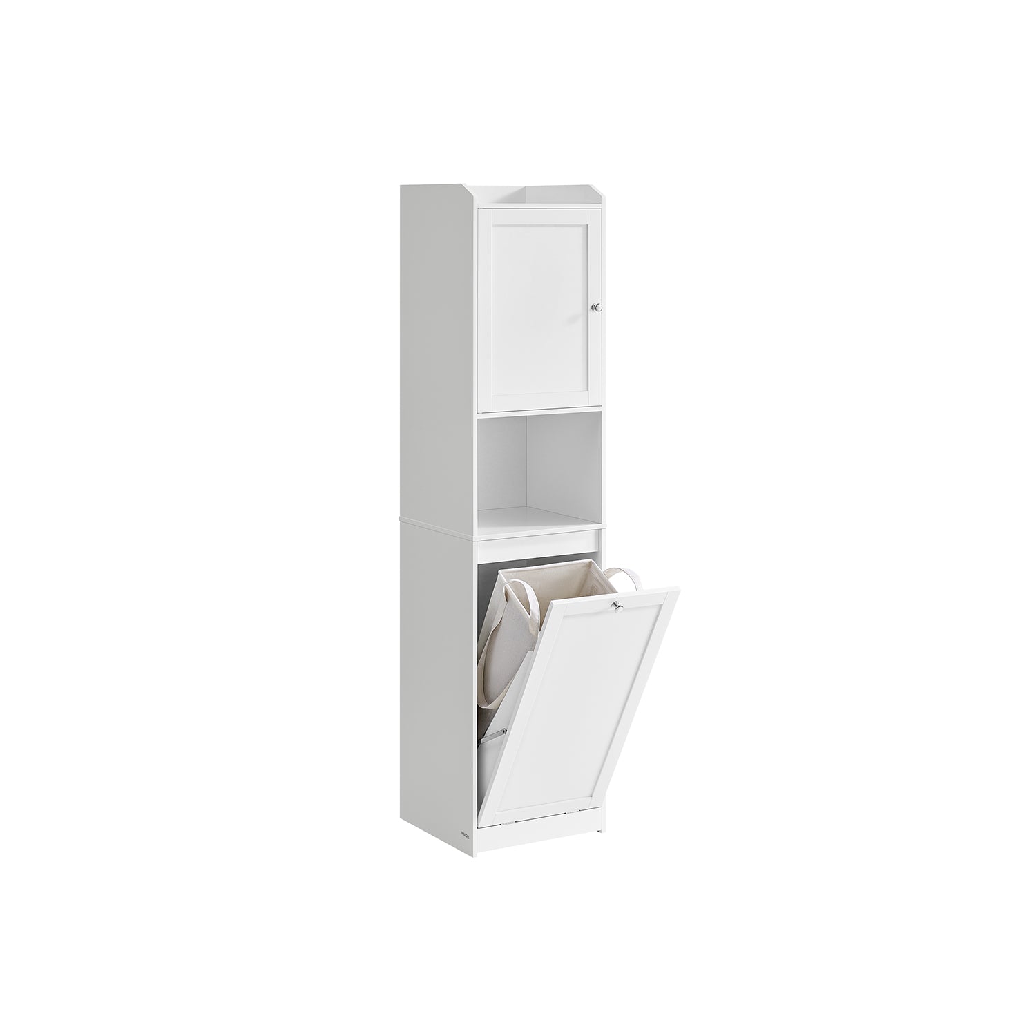 Badkamerkastje – met wasmand – 40 × 40 × 170 cm