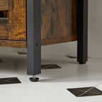 Wastafelkast – vintage stijl – bruin en zwart