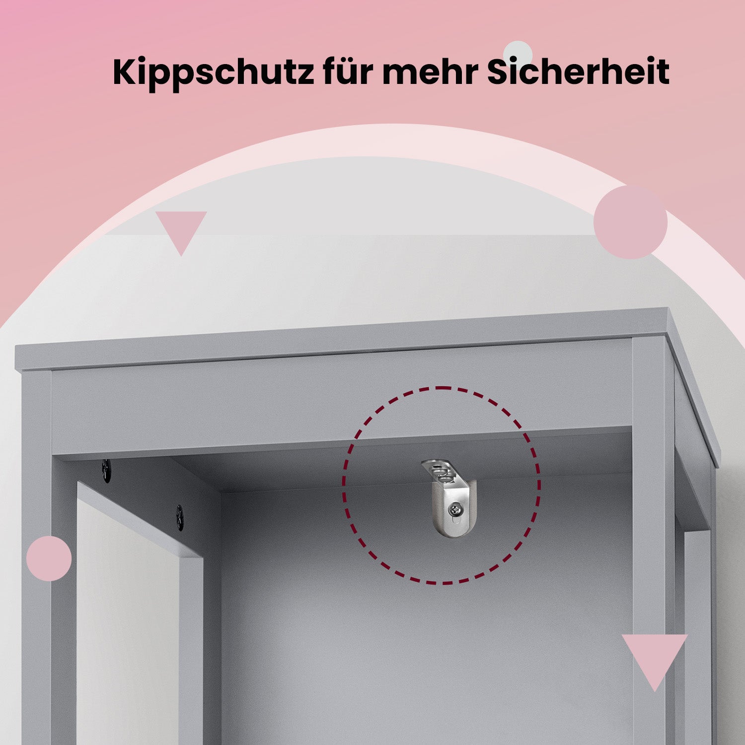 Badkamermeubel – Vrijstaande kast, strak design