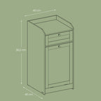 Badkamerkast – Met Wasmand – 40 x 40 x 80,2 cm