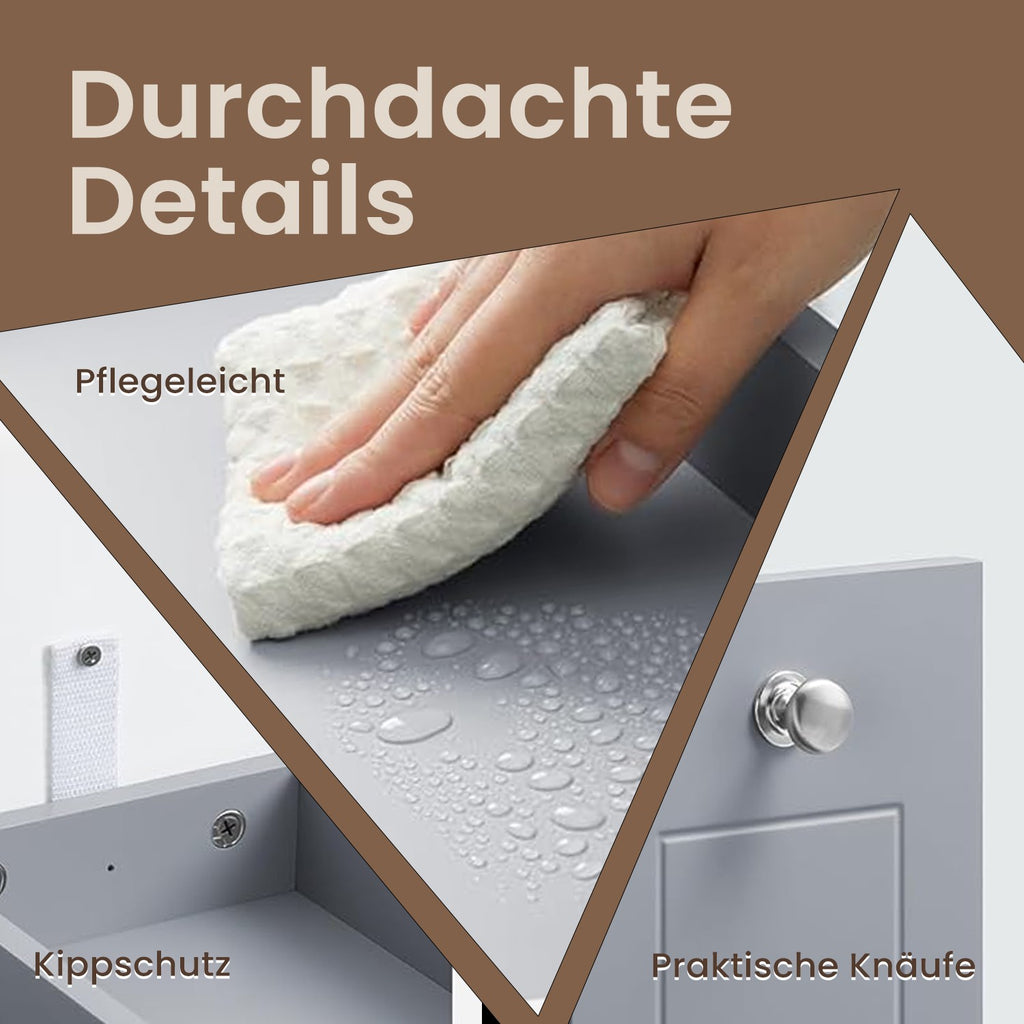 Badkamerkastje – Smal kastje voor toiletpapier, compact ontwerp