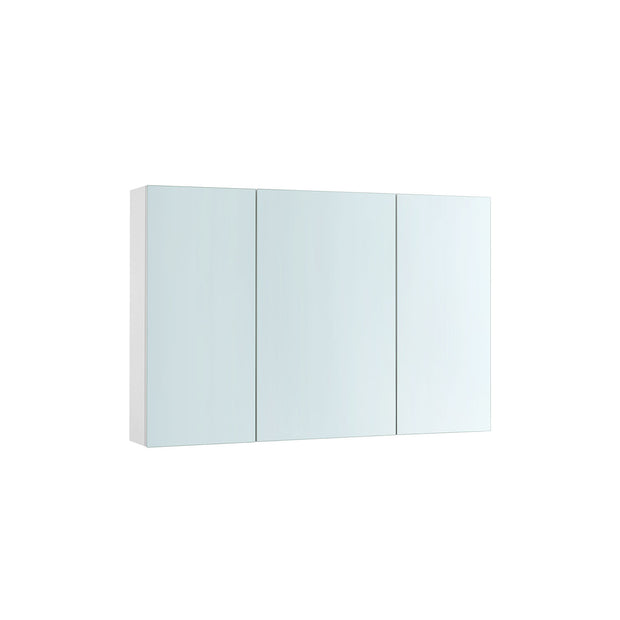 Wandkast met spiegel en verstelbare plank – wit