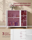 Badkamerkast - Met 2 Deuren en Open Vakken - Matwit - 90 x 30 x 80 cm