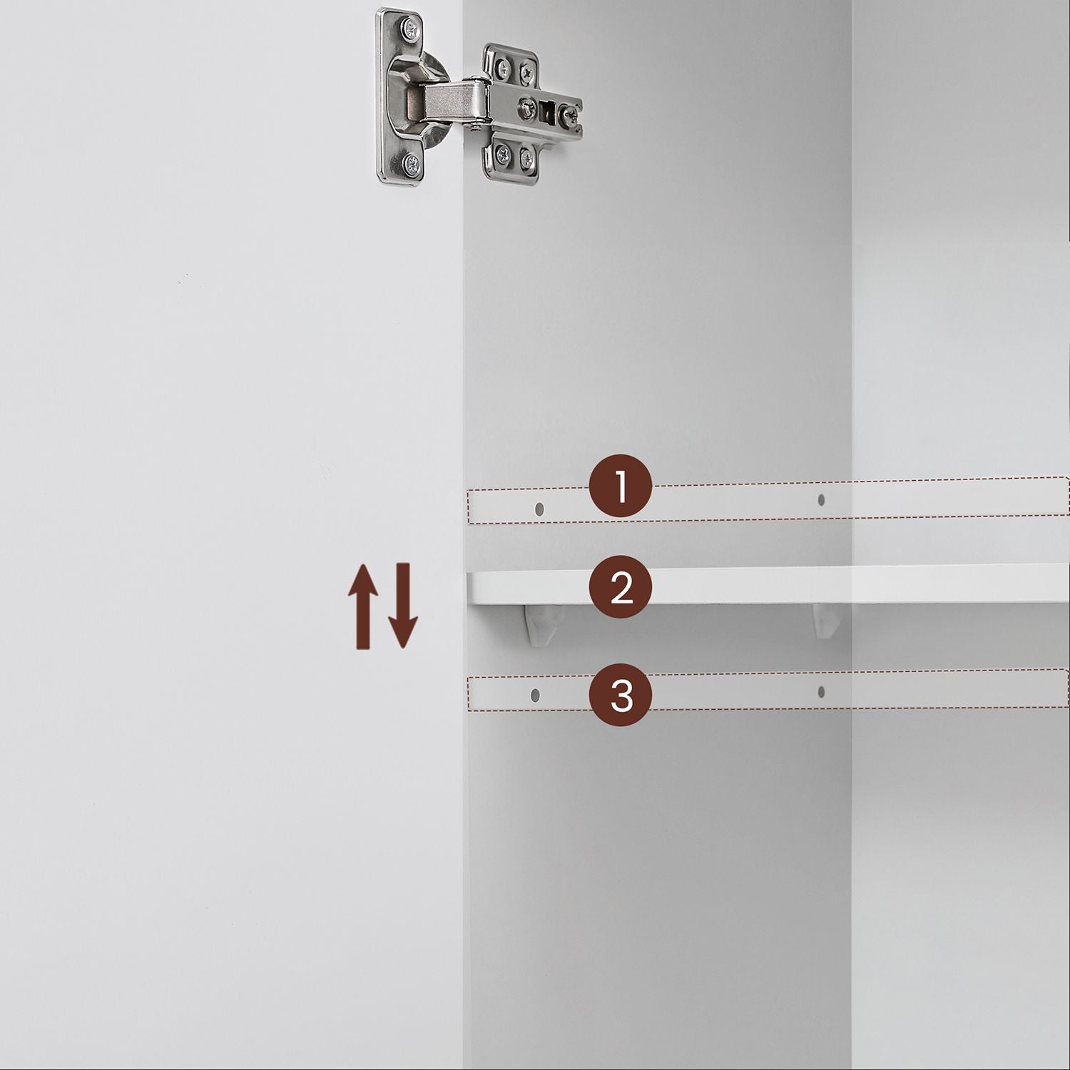 Wastafelmeubel – Met dubbele deuren – Wit