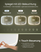 Spiegelkast – met inktzwarte verlichting – inktzwart