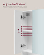 Badkamerkastje – met 3 deuren – 16,5 × 70 × 75 cm – wolkwit