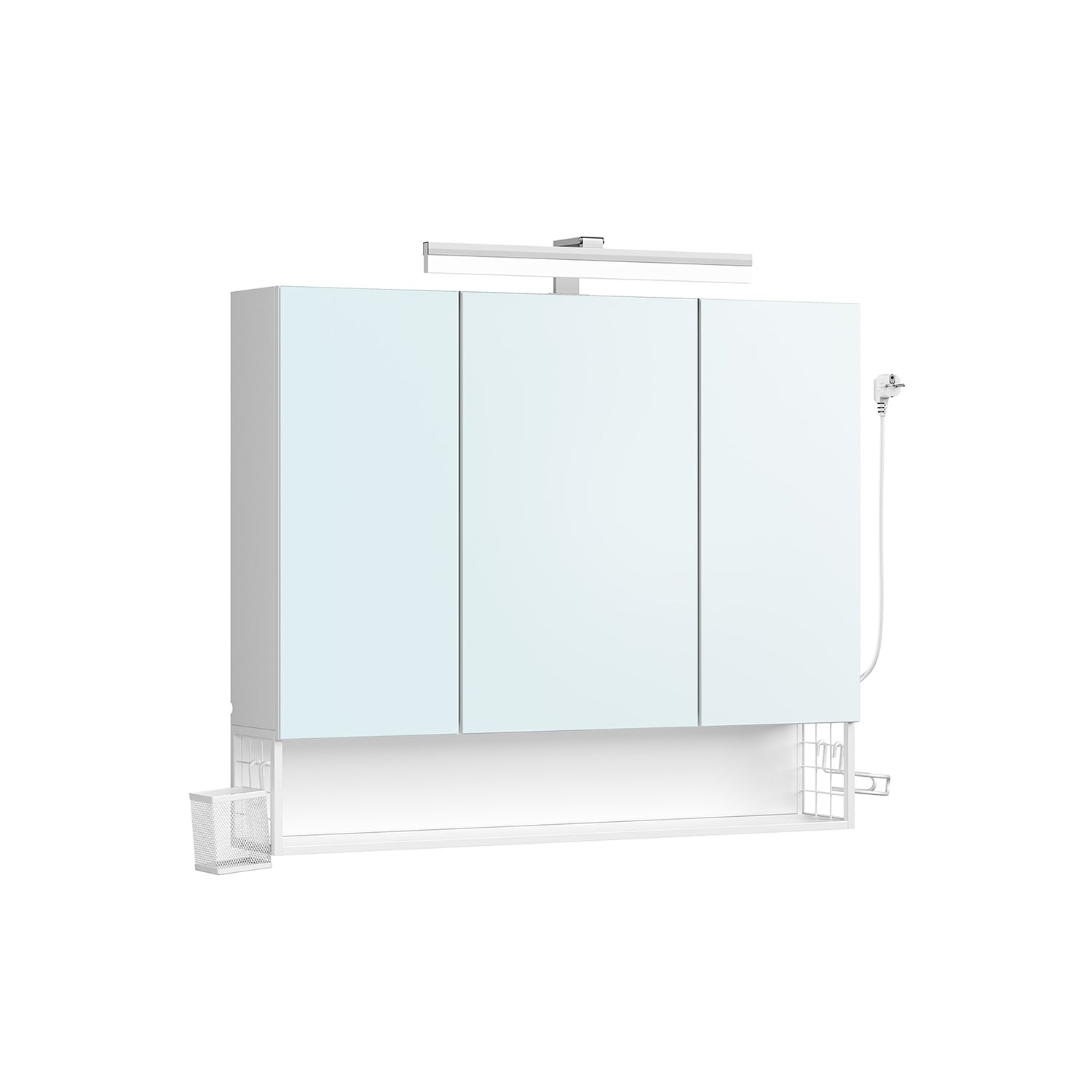 Badkamermeubel met 3 Deuren – 16,5 x 90 x 75 cm – Wolkenwit