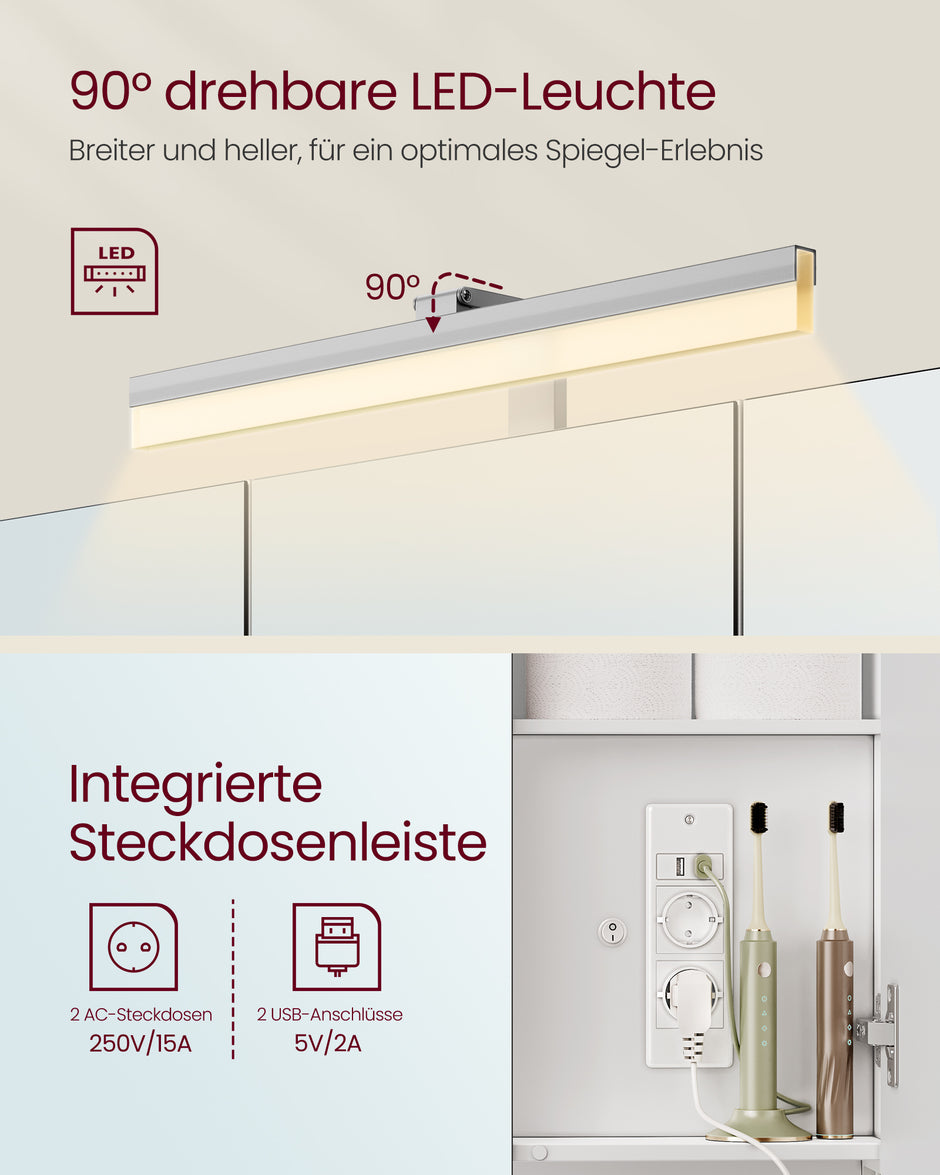 Badkamermeubel met 3 Deuren – 16,5 x 90 x 75 cm – Wolkenwit