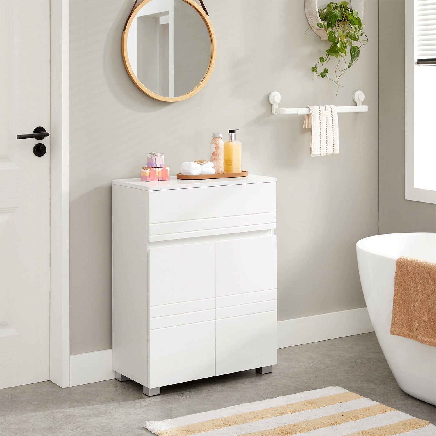Badkamerkast - Dressoir met lade - Wit
