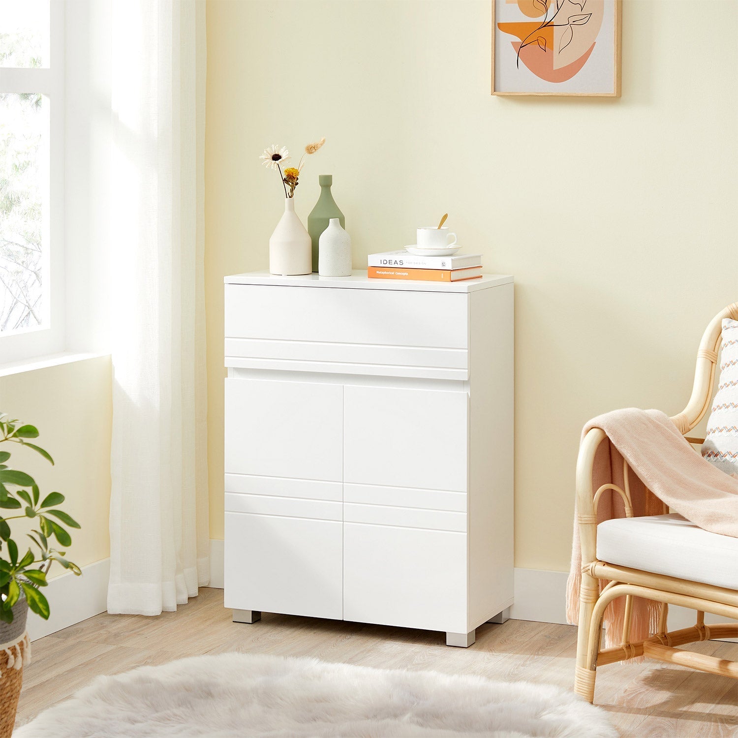 Badkamerkast - Dressoir met lade - Wit