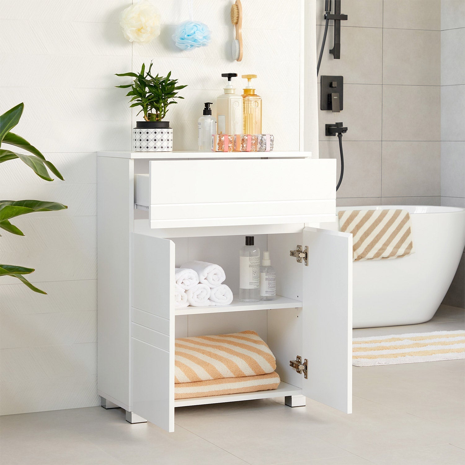 Badkamerkast - Dressoir met lade - Wit