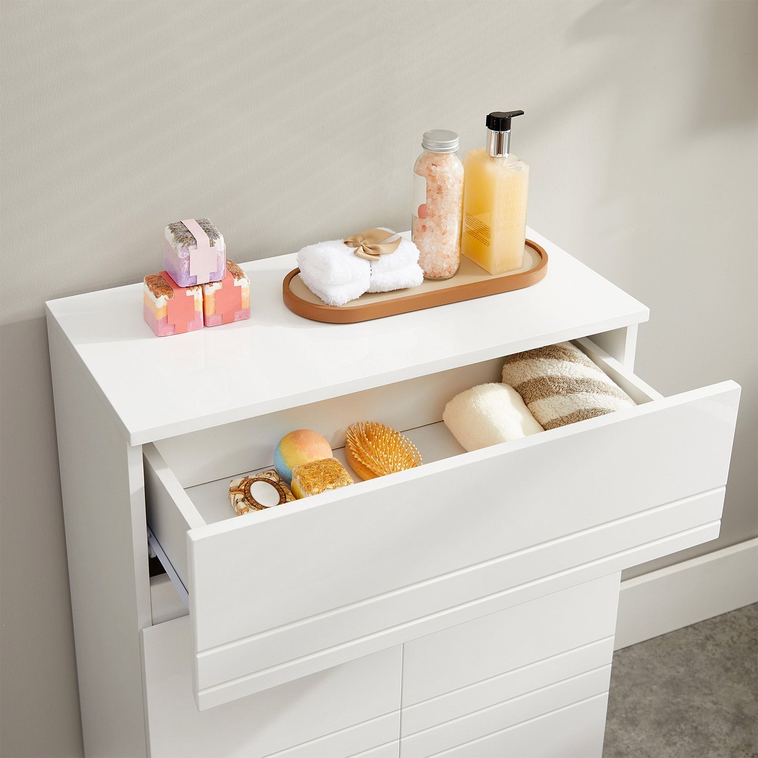 Badkamerkast - Dressoir met lade - Wit