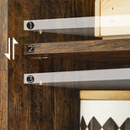 Badkamermeubel - Opbergkast - 3 lades - 2 verstelbare planken - Bruin