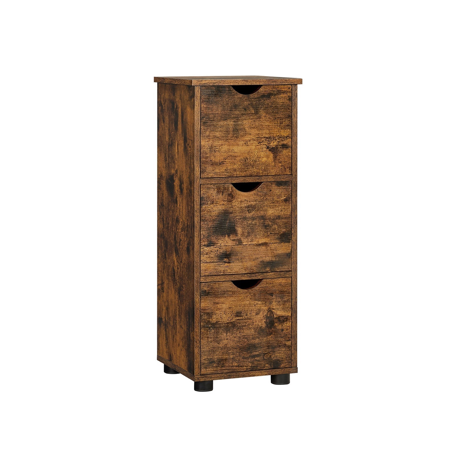 Badkamerkast - Ladekast - 3 lades - Vintage bruin