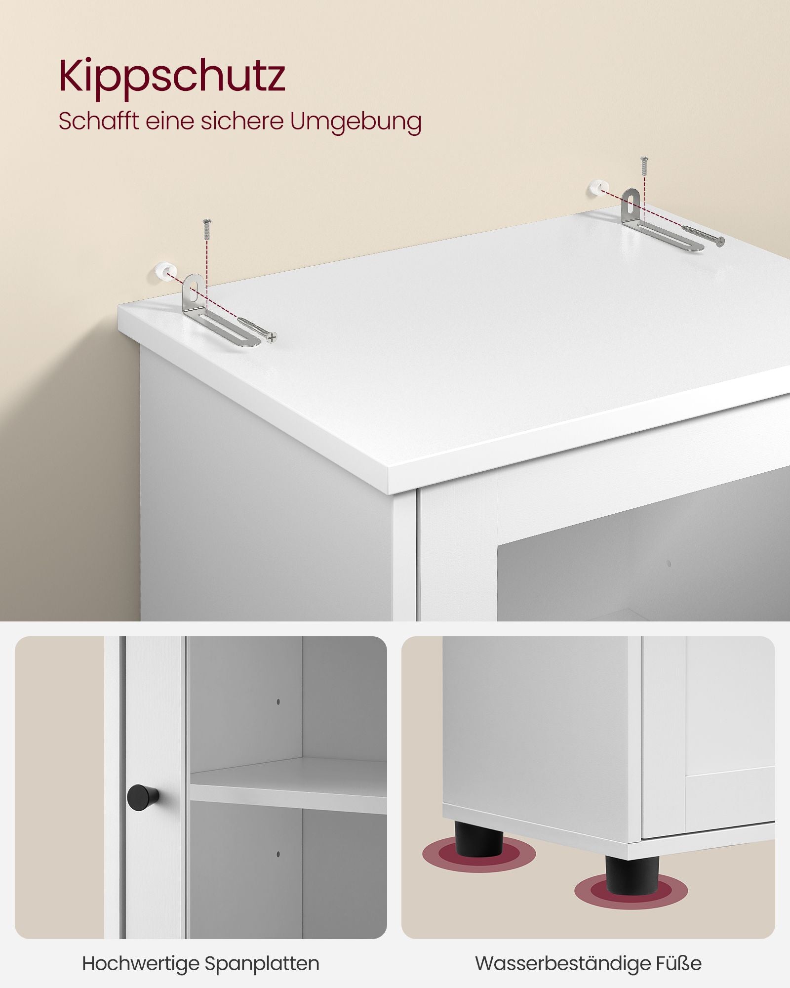 Badkamermeubel – open vak – ruimtebesparend
