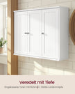 Badkamer Hangkast – 3 Deuren – Verstelbare Planken – 80 x 20 x 60 cm – Wolkenwit