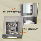 Badkamerkast met 3 deuren, badkamerkast, spiegelkast