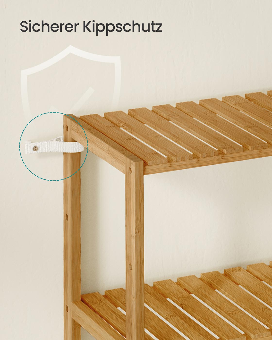 Bamboe plank met zes niveaus – Natuurlijk beige