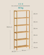 Bamboe plank met zes niveaus – Natuurlijk beige