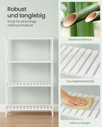 Bamboe badkamerplank 26 x 60 x 100 cm wit