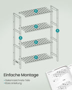 Bamboe badkamerplank 26 x 60 x 100 cm wit