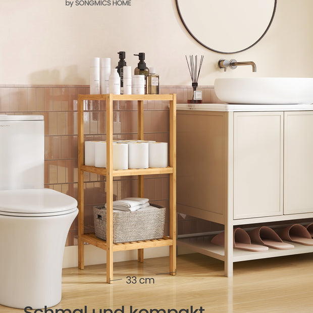 Badkamerrek - Bamboe - Smal - 79 cm - Naturel Beige