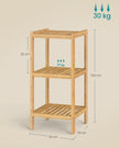 Badkamerrek - Bamboe - Smal - 79 cm - Naturel Beige