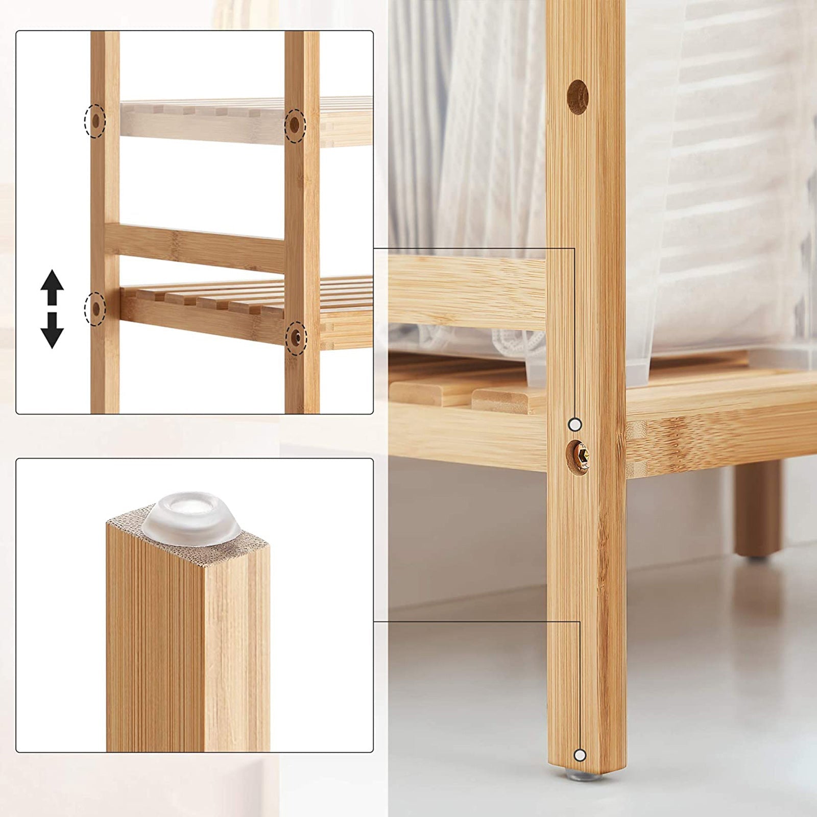 Badkamerrek - Wandrek - Houten badkamerplank - Badkamermeubel