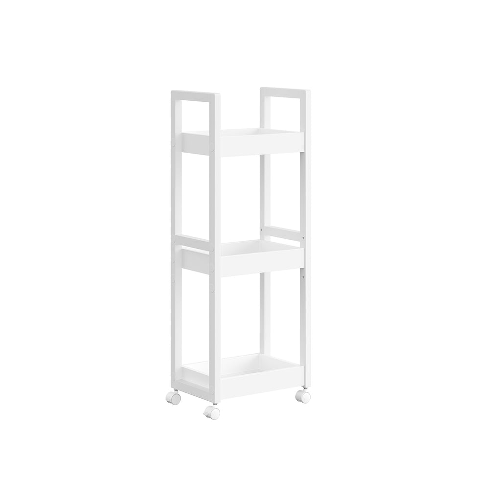 Badkamerplank – met 3 niveaus – smal – ruimtebesparend – wit