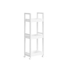 Badkamerplank – met 3 niveaus – smal – ruimtebesparend – wit