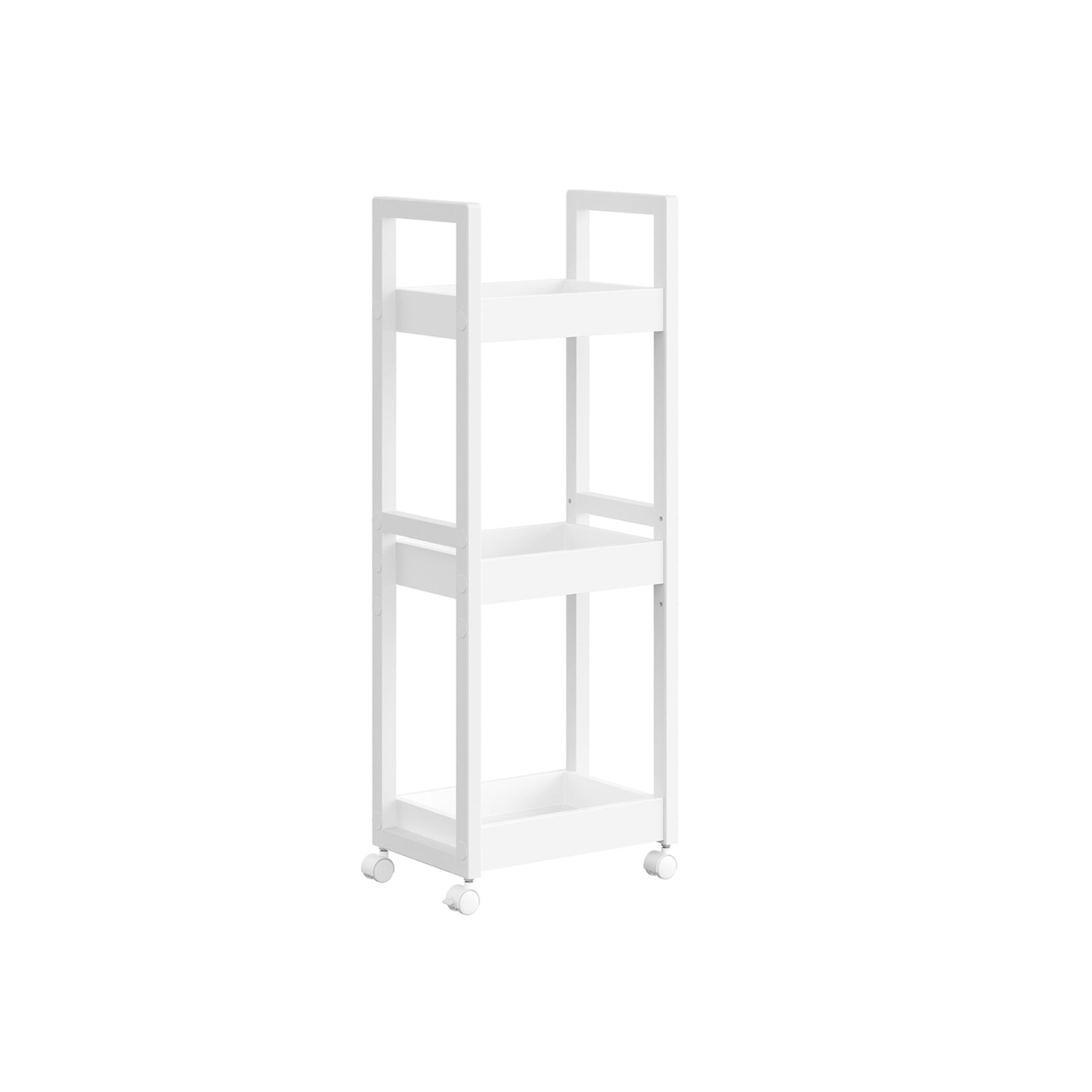 Badkamerplank – met 3 niveaus – smal – ruimtebesparend – wit