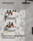 Doucheplank - Set van 2 - Zonder Boren - Zelfklevend - Grijs