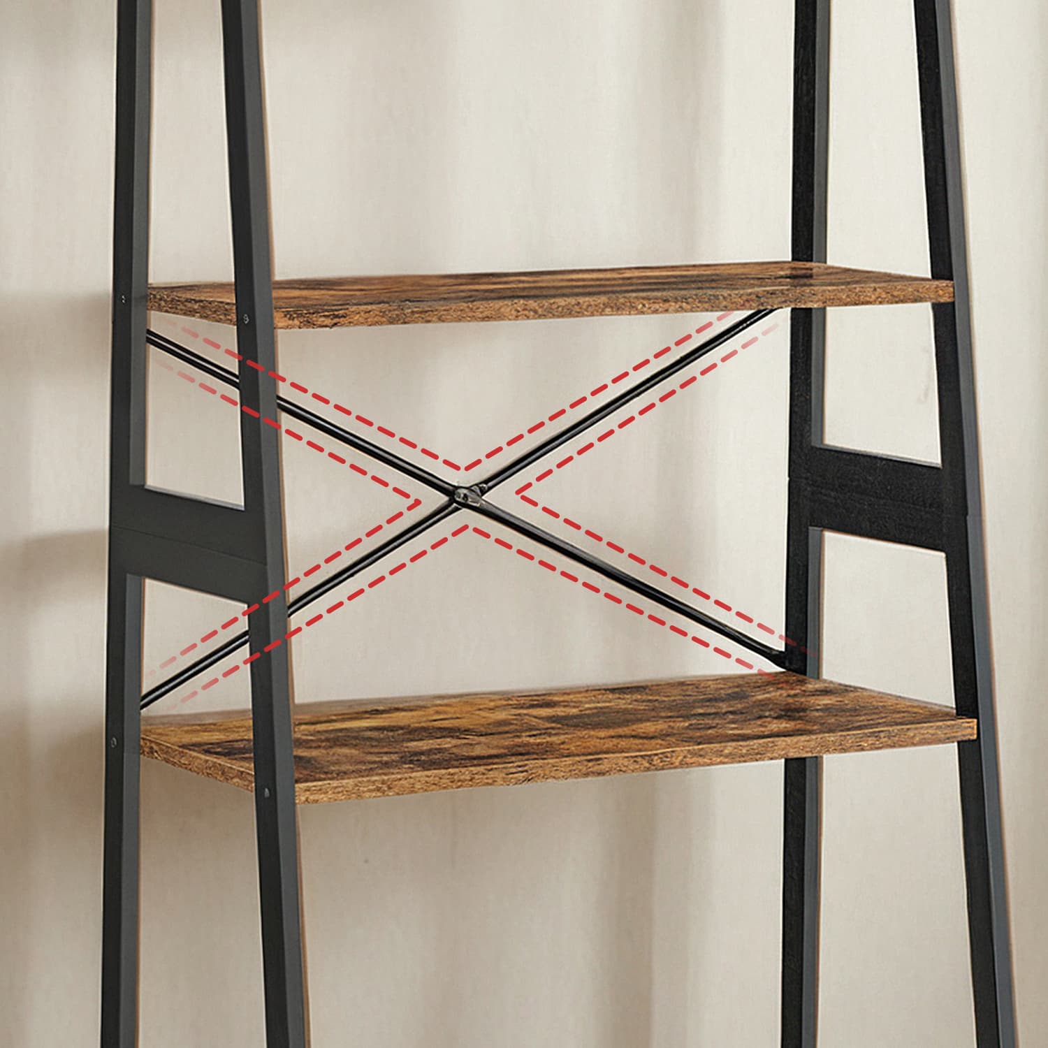 Boekenkast met bamboe frame