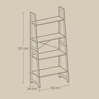 Boekenkast met bamboe frame