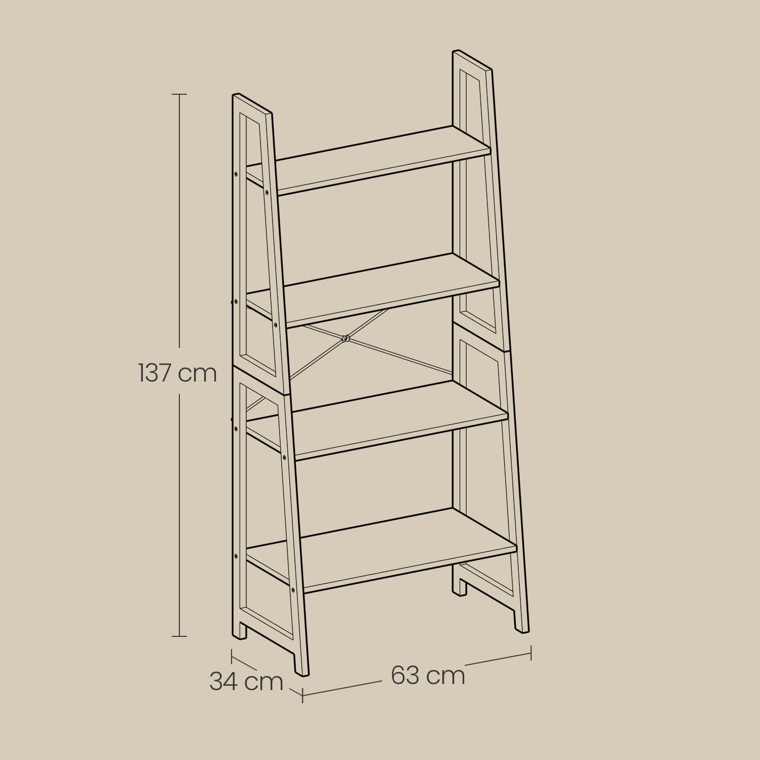 Boekenkast met bamboe frame