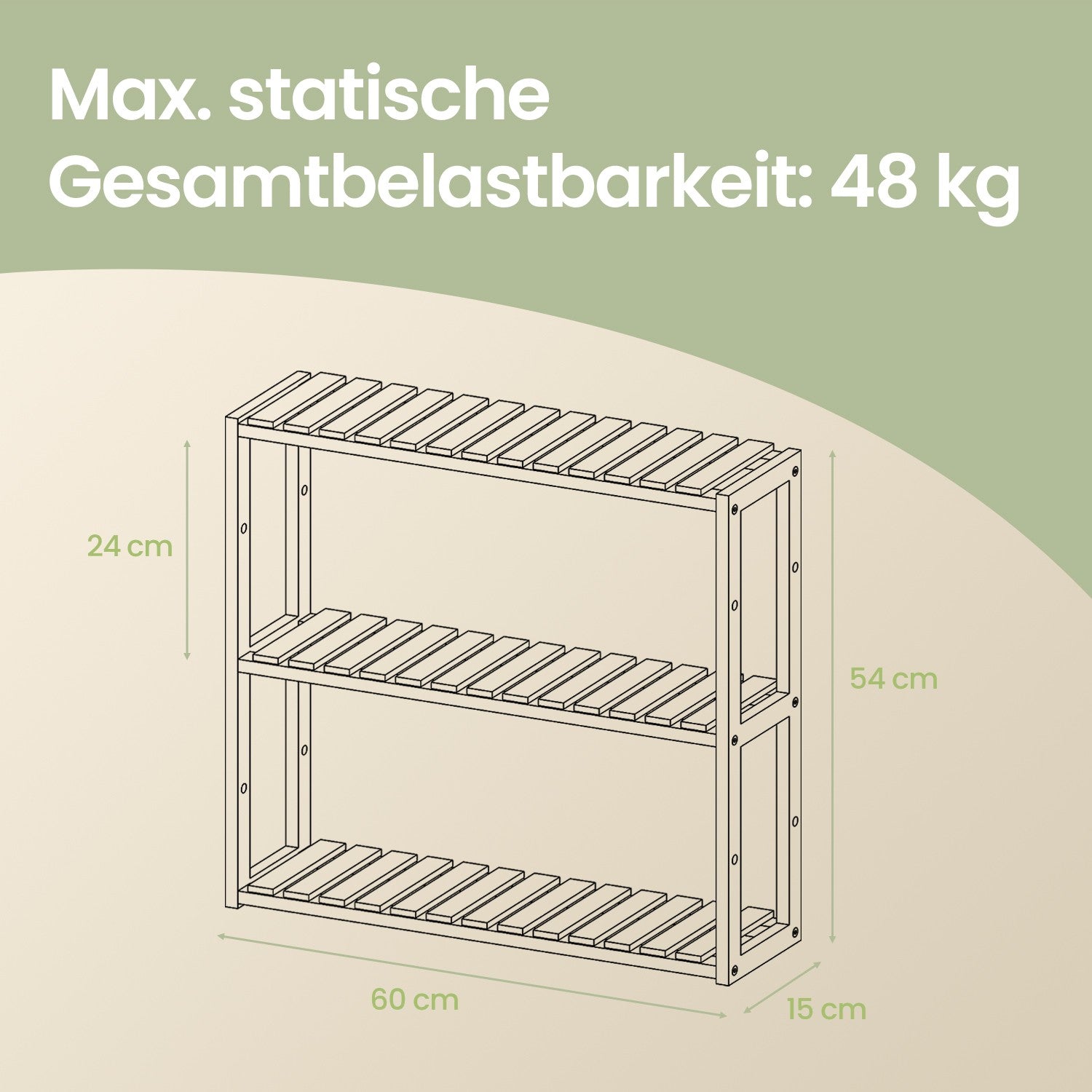 Badkamerplank, badkamerplank, plantenplank met 3 verstelbare planken
