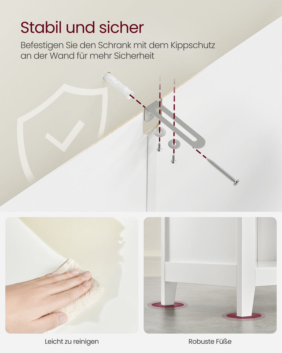 Badkamermeubel – met verstelbare verdelers – wolkwit