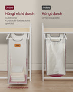 Wasmand met 3 vakken – Stijlvol ontwerp – Naturel beige-duifgrijs-crème wit