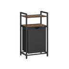 Wasmand met 2 planken 65 liter vintage bruin-zwart