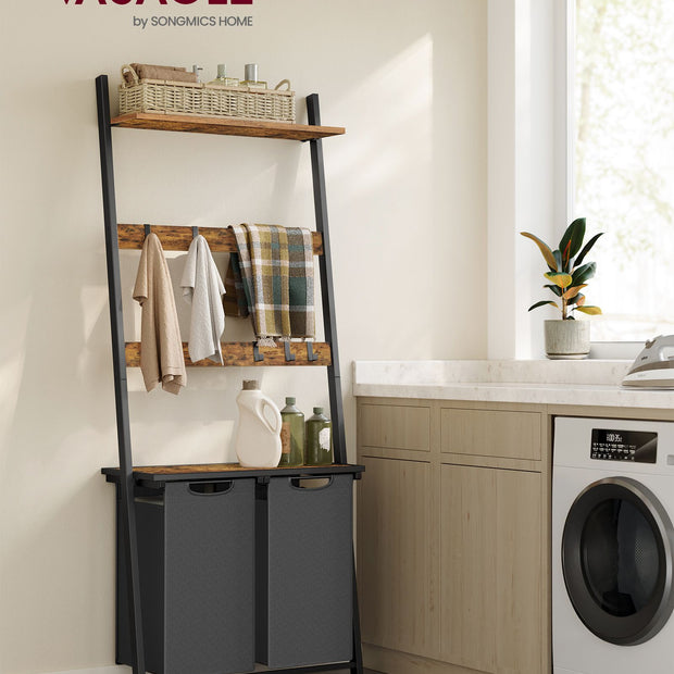 Wasmand met 2 vakken – 92L – Uitneembare binnenzak – Handig schap