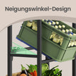 Krattenrek - Voor 4 Kratten - 3 Planken - Staal - Bruin-Zwart