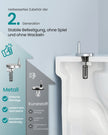 Toiletbril - 42,5 x 36,8 cm - softclose-mechanisme - afneembare zitting - PP-kunststof - wit - maximaal draagvermogen 300 kg