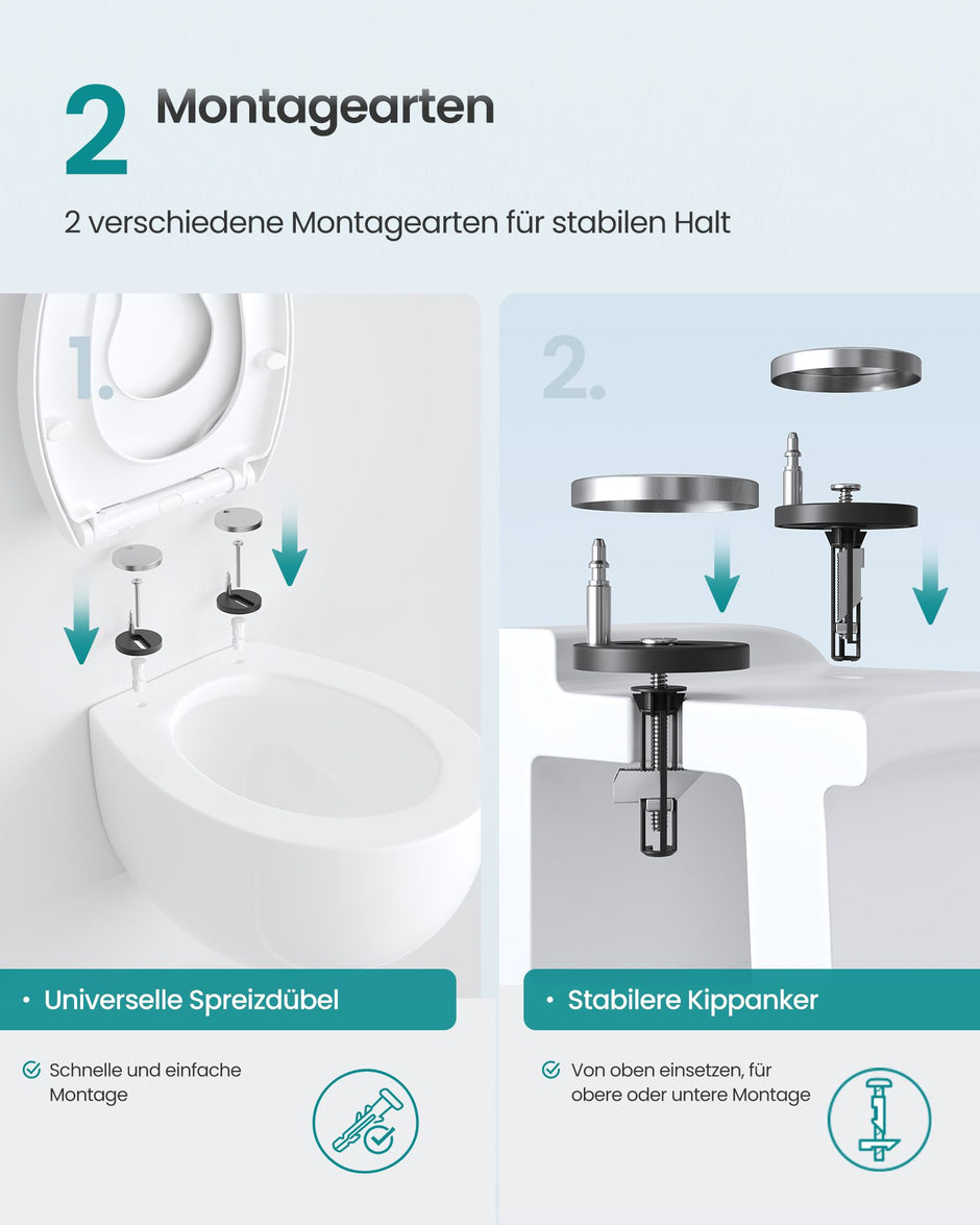 Toiletbril met Kinderzitje – Ovaal – Soft-Close – Afneembaar – Wit